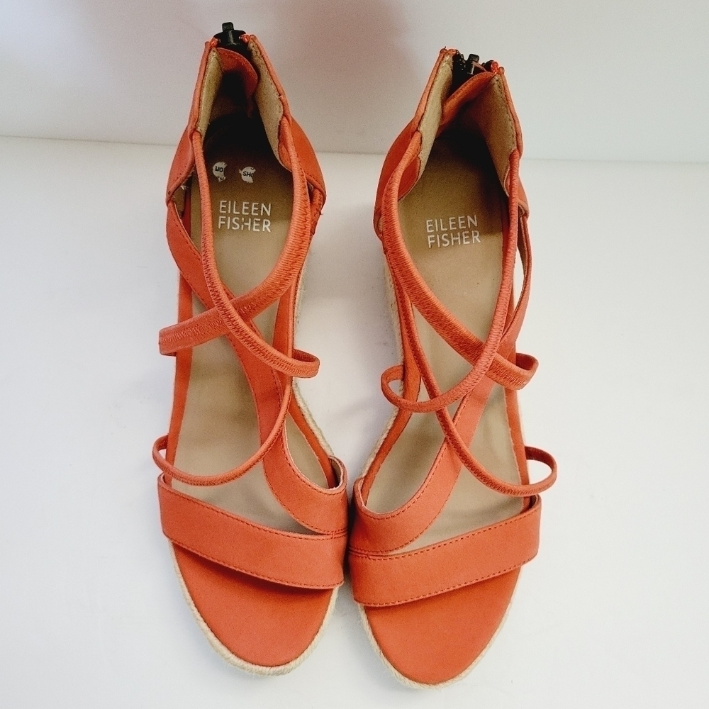NEW Eileen Fisher Wanda Zip Back Espadrilles Size 7 - Picture 4 of 6